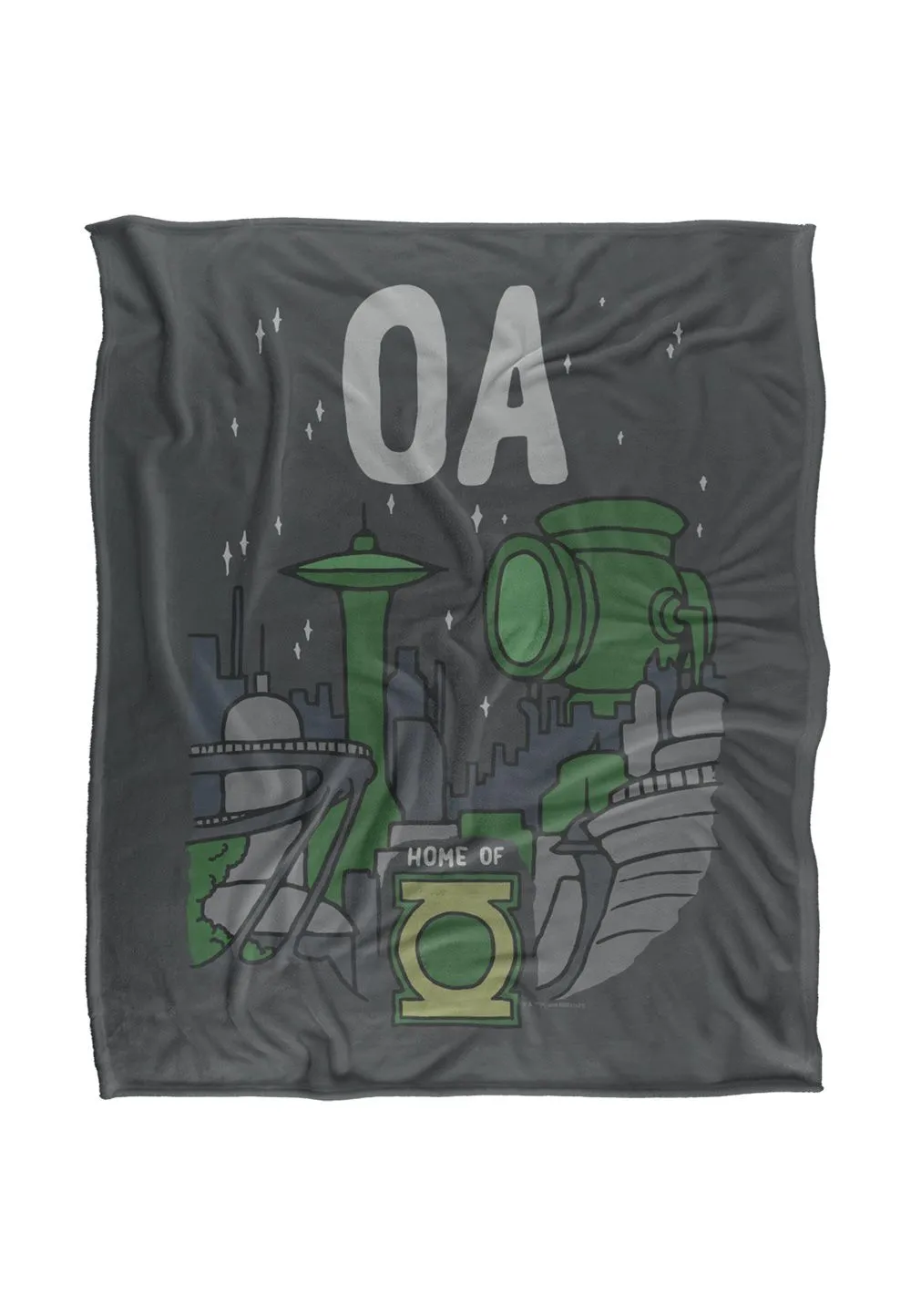 Warner Brothers Green Lantern Officially Licensed Silky Touch Super Soft Throw Blanket 152 x 127 cm in White