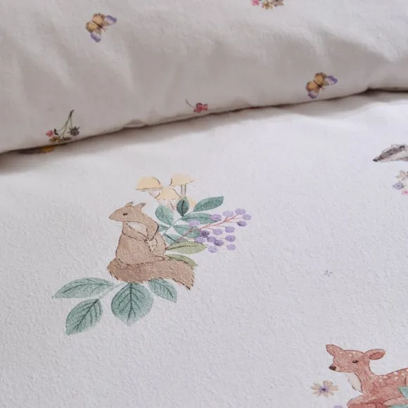 Catherine Lansfield Forest Friends Brushed Cotton Duvet Cover & Pillowcase Set 5