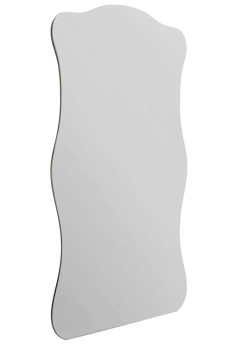MirrorOutlet Wavy Rippled Large Leaner wall Mirror 71" X 33" (180x85CM) in Silver 4