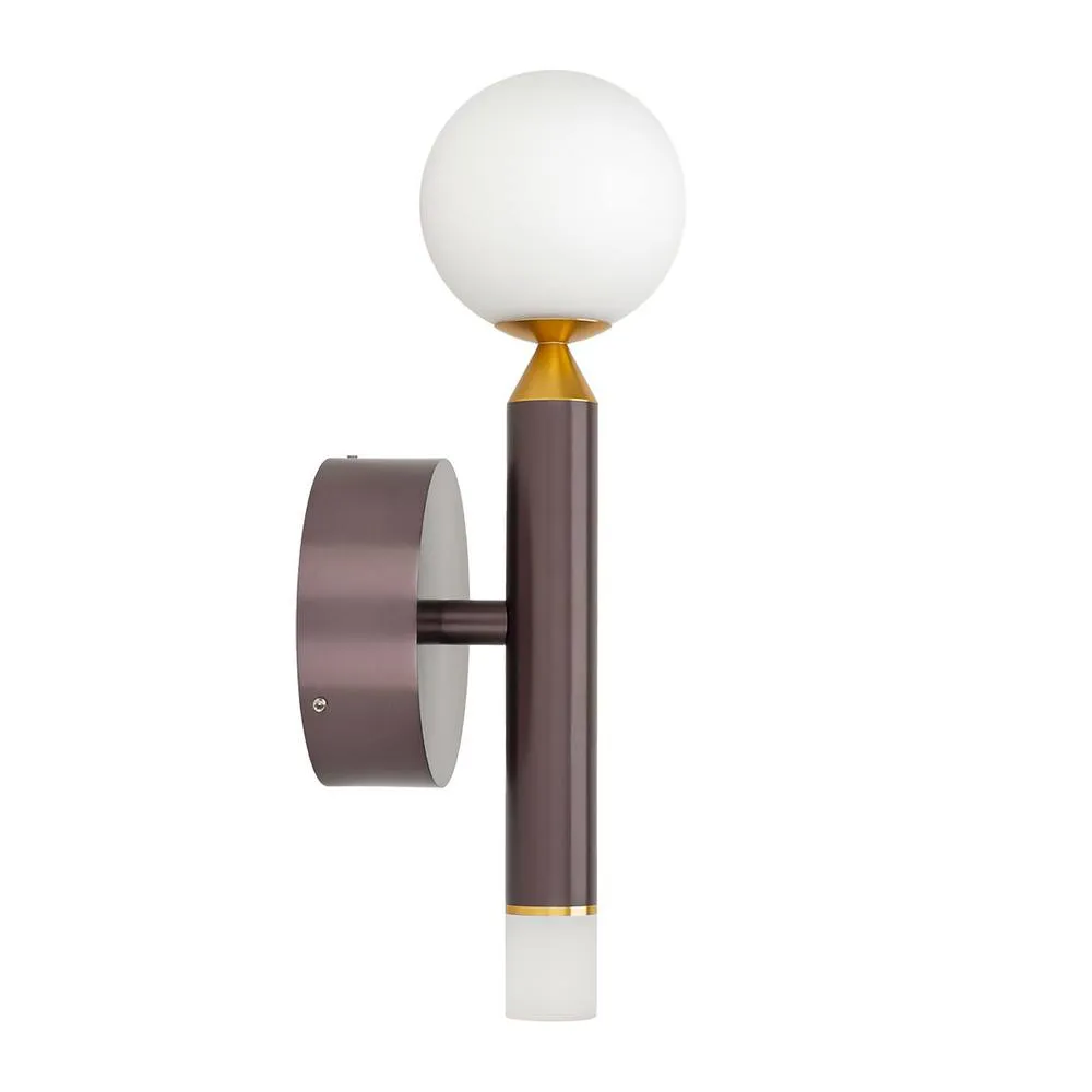 Netlighting Laon Globe Wall Lights Brown Gold 3000K Warm White