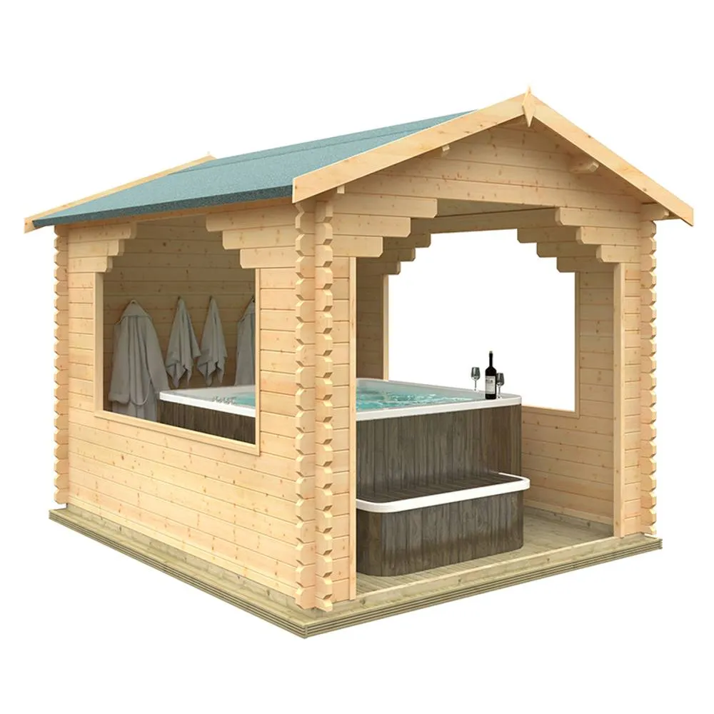 Buttercup Farm 12x10 The Stowe 44mm Cabin - L355 x W295 x H272.6 cm in Natural