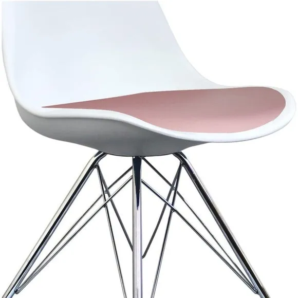 Fusion Living Soho White Plastic Dining Chair 6
