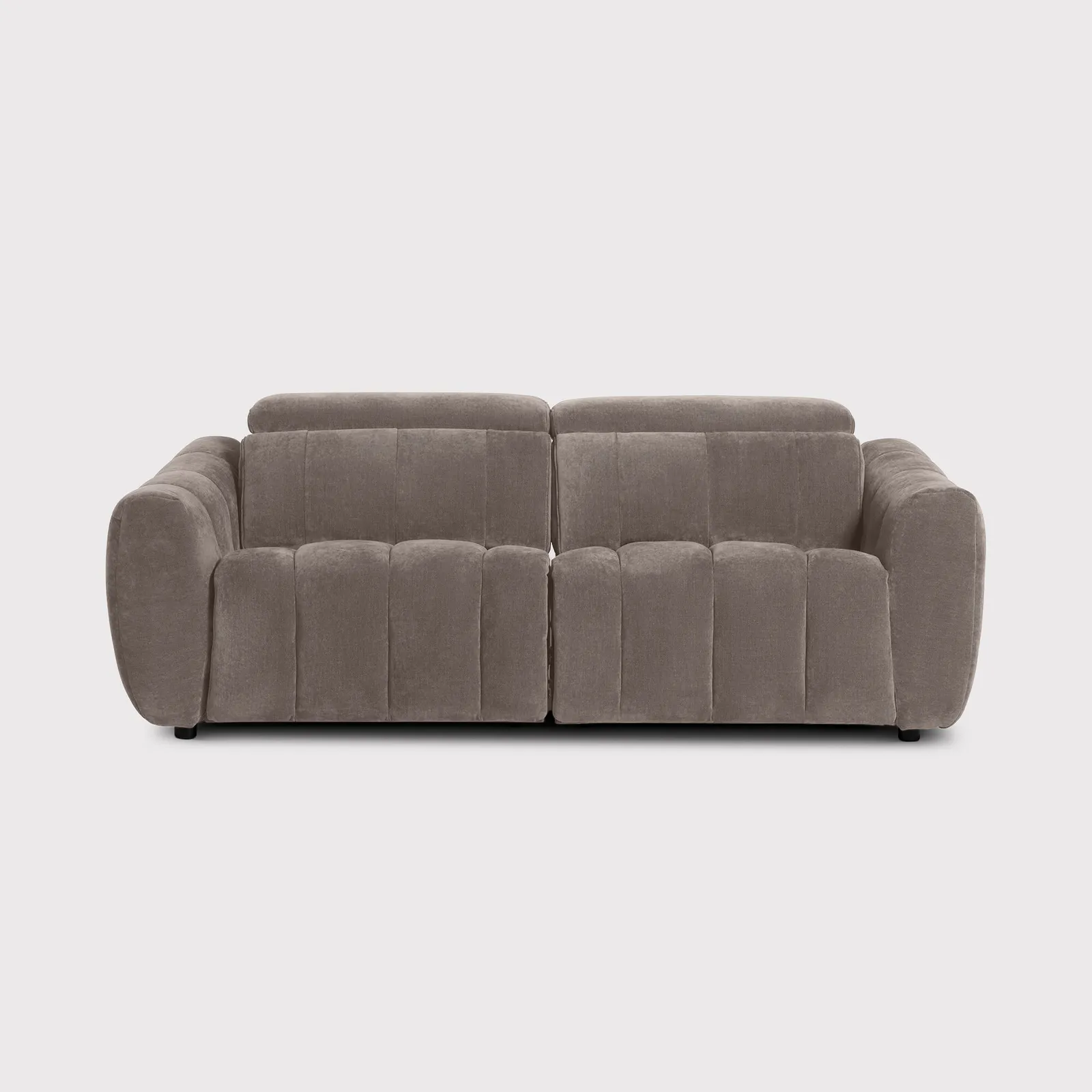 Montgomery 2.5 Power Seater & Headrest Recliner Sofa, Grey Fabric | Barker & Stonehouse