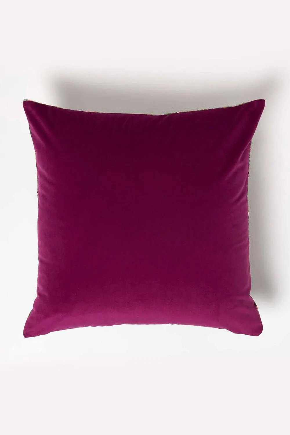 Homescapes Klimt's Italian Garden Filled Velvet Cushion 46 x 46 cm in Pink 3