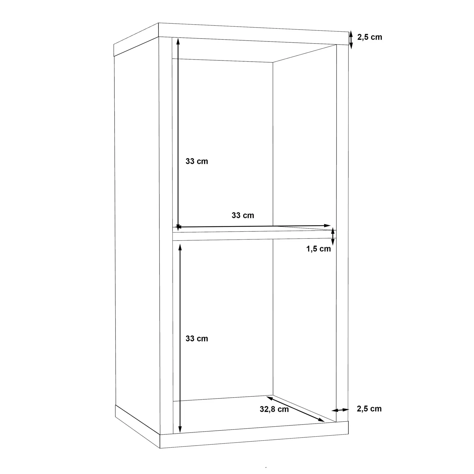 Furniture To Go Mauro 1 Shelf Storage Unit in White 6