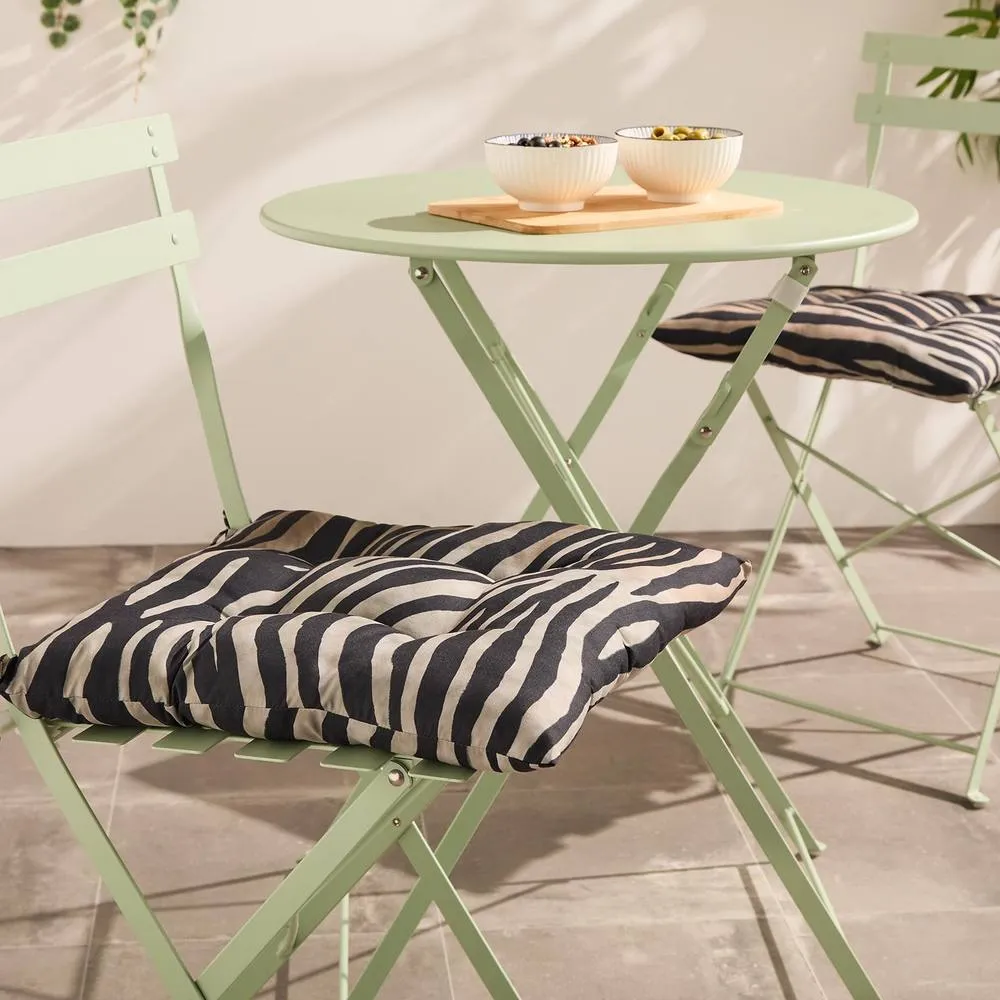 OHS 2 x Animal Print Garden Seat Pads Outdoor Chair Cushions