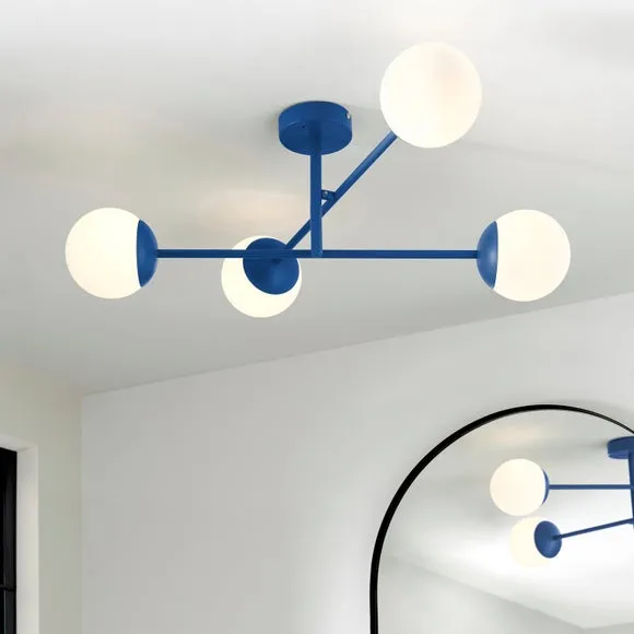 Elements Tela 4 Light Semi Flush Bathroom Ceiling Light 1