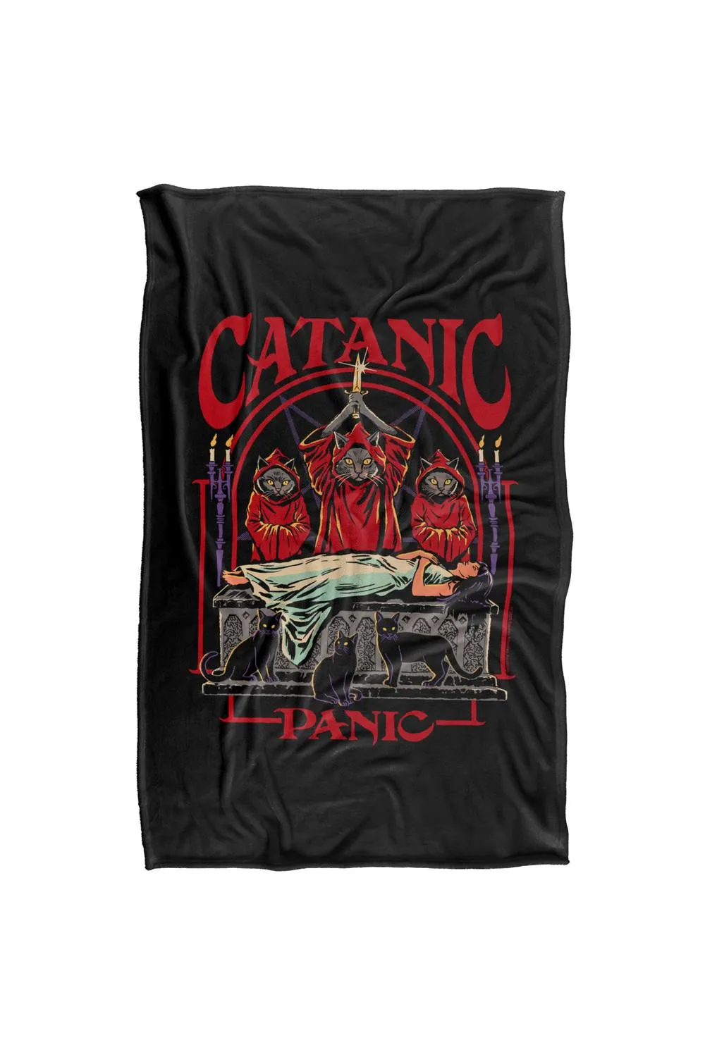 Steven Rhodes Catanic Panic Silky Touch Super Soft Throw Blanket