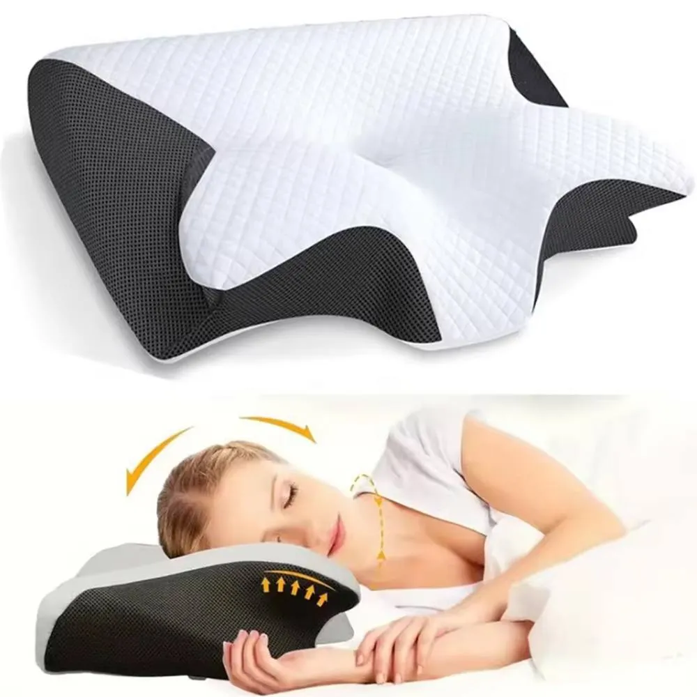 Kelvenix Ergonomic Memory Foam Pillow For Cervical Neck Shoulder