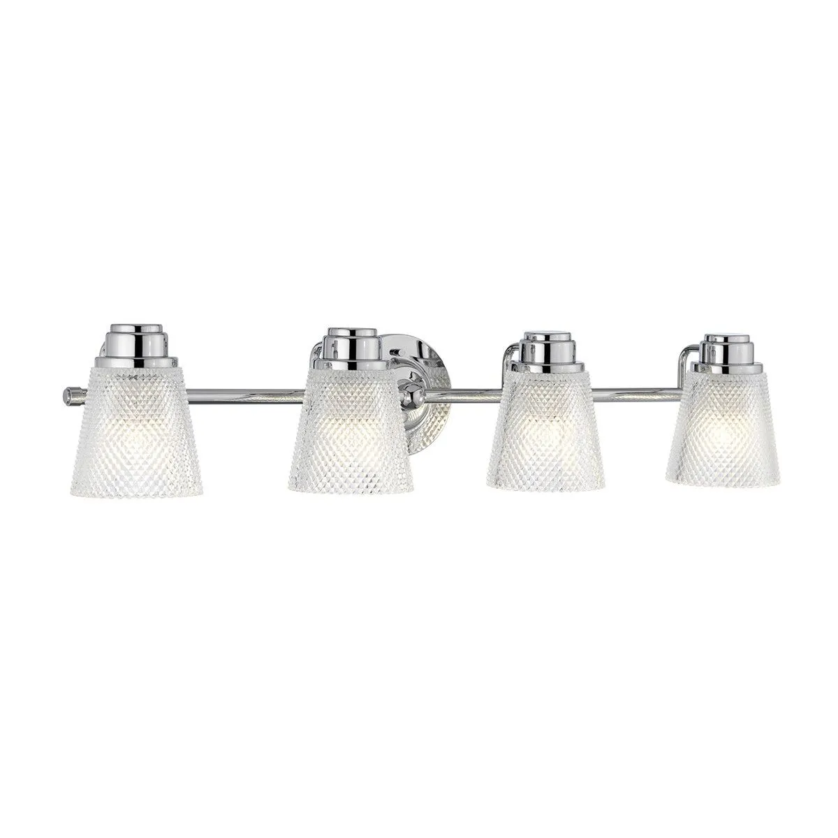 Netlighting Hudson 4 Light Wall Light Polished Chrome IP44 in Grey