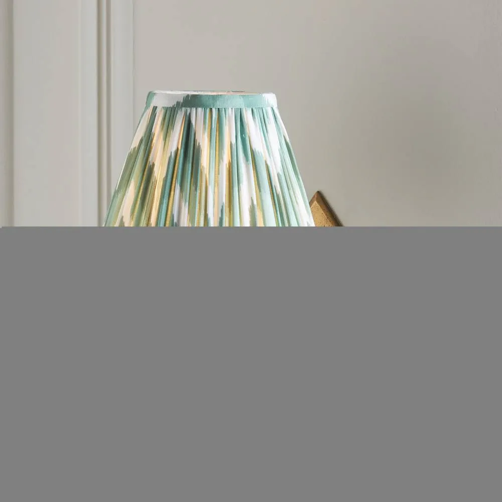 Netlighting Diamond Curve & Zigzag 16cm Wall Lamp Antique Brass Cotswold Green in Gold 5