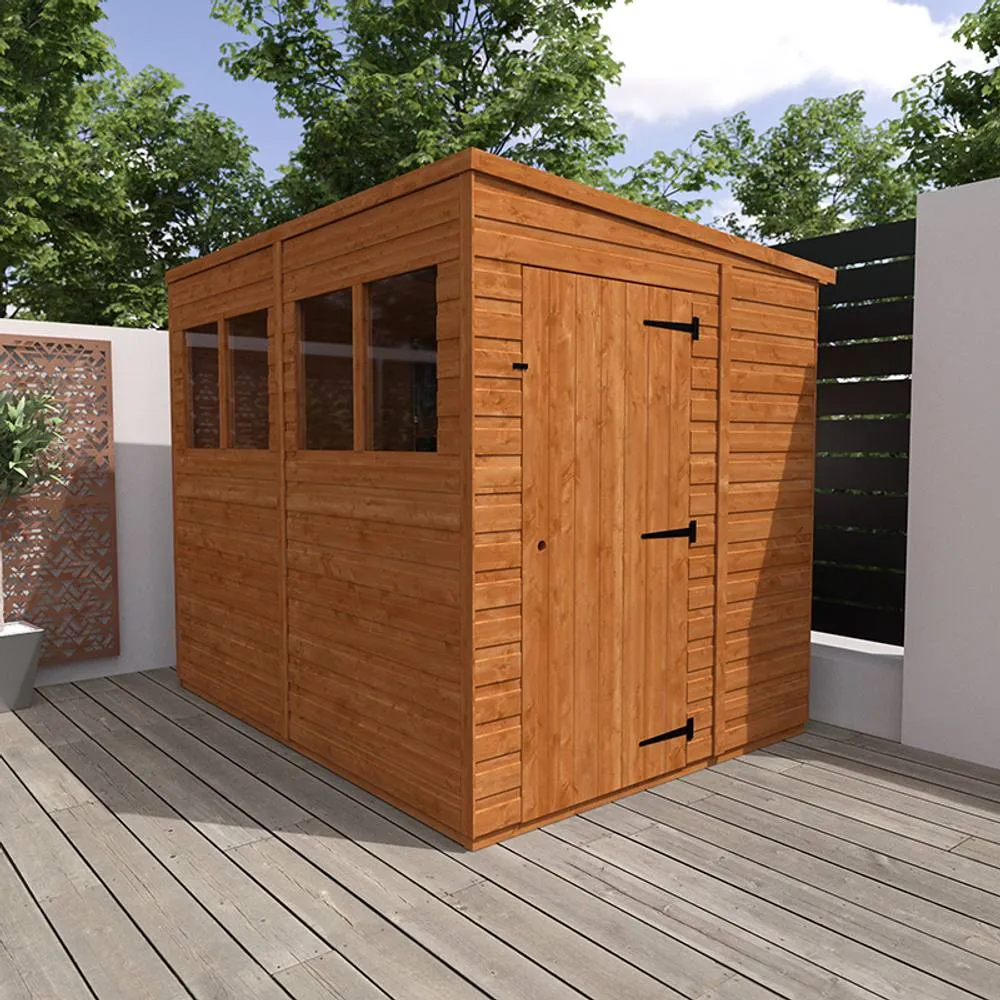Buttercup Farm 8x6 Flex Pent 12mm Flex - L238.8 x W175 x H203 cm - Burnt Orange 4
