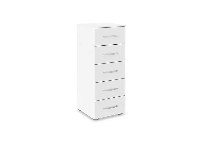 Impulse 5 Drawer Tall Chest - Alpine White