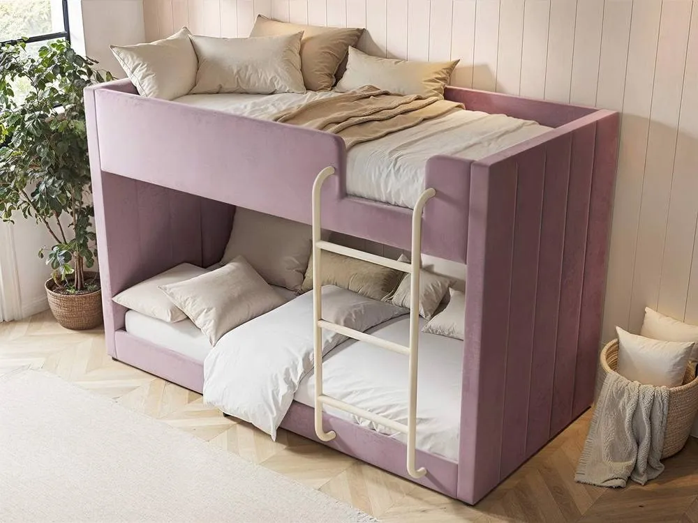Flair Eden Fabric Bunk Bed in Pink 3