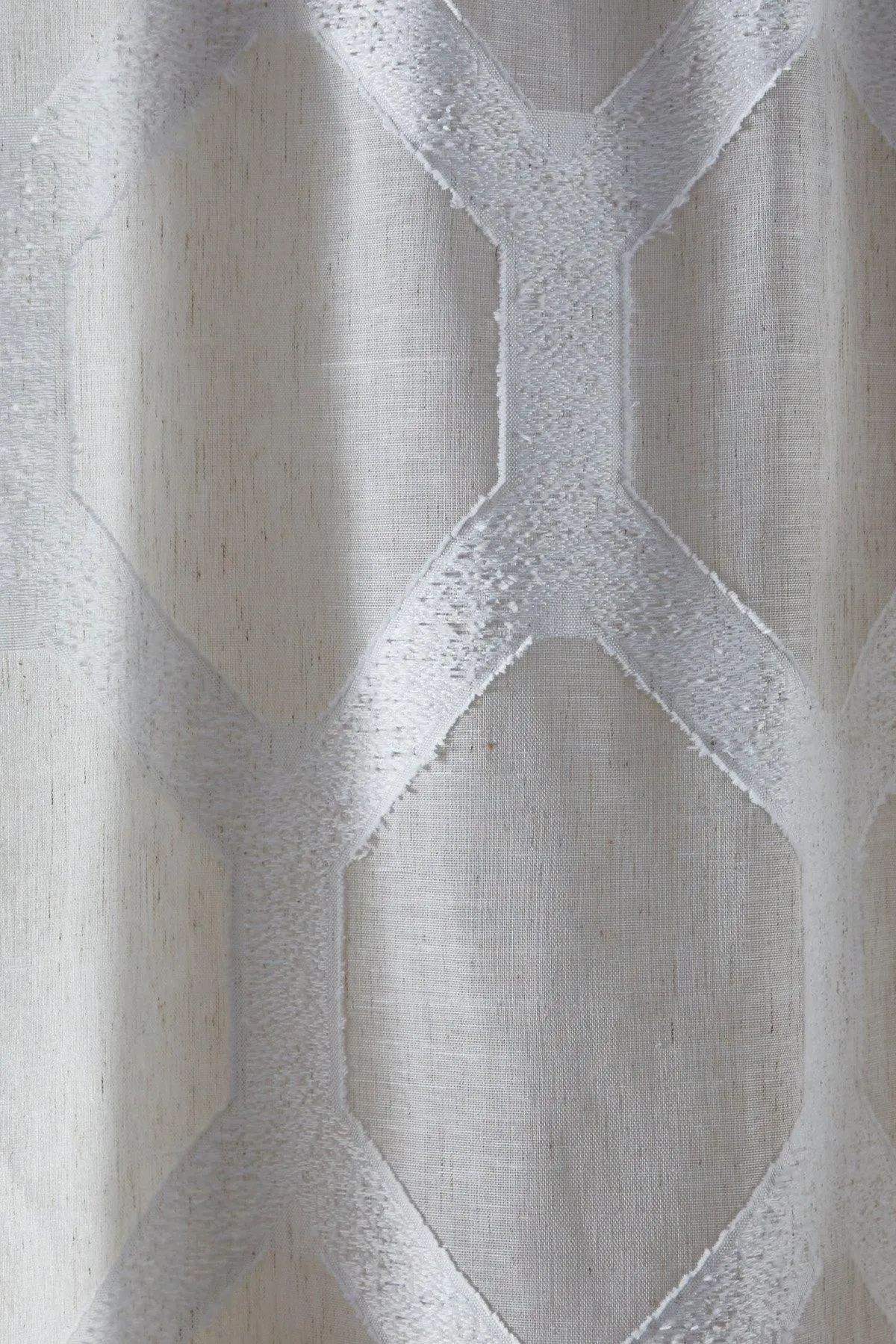 Fusion 'Linara' Geometric Print Voile Panel in Natural 3