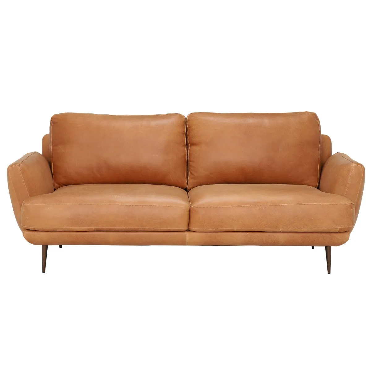 Pax Leather Sofa, Alabama Cognac