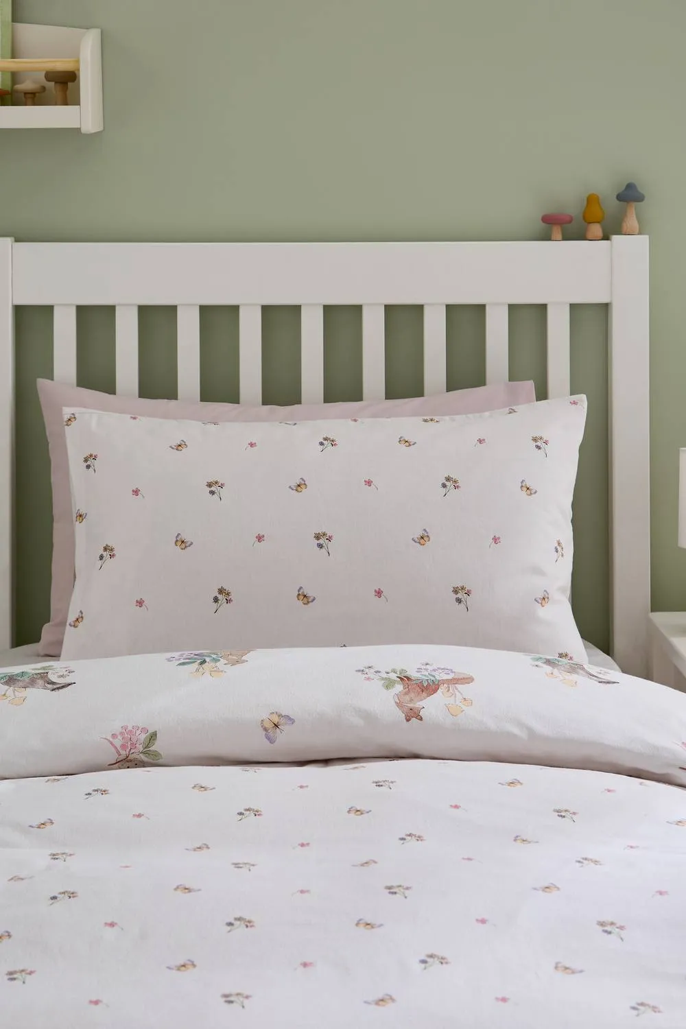 Catherine Lansfield Brushed Forest Friends Reversible Duvet Cover Set in Cream 4