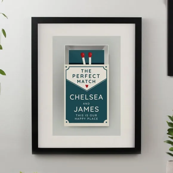 Personalised Perfect Match Poster Frame 1