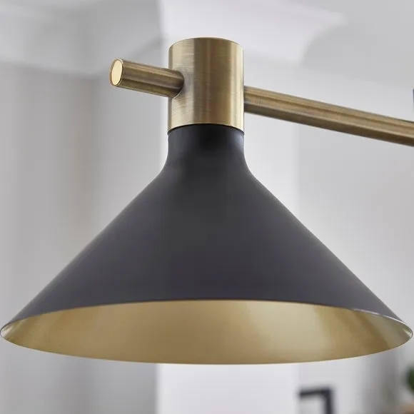 Return - Morgan Industrial 3 Light Adjustable Diner Ceiling Light 3