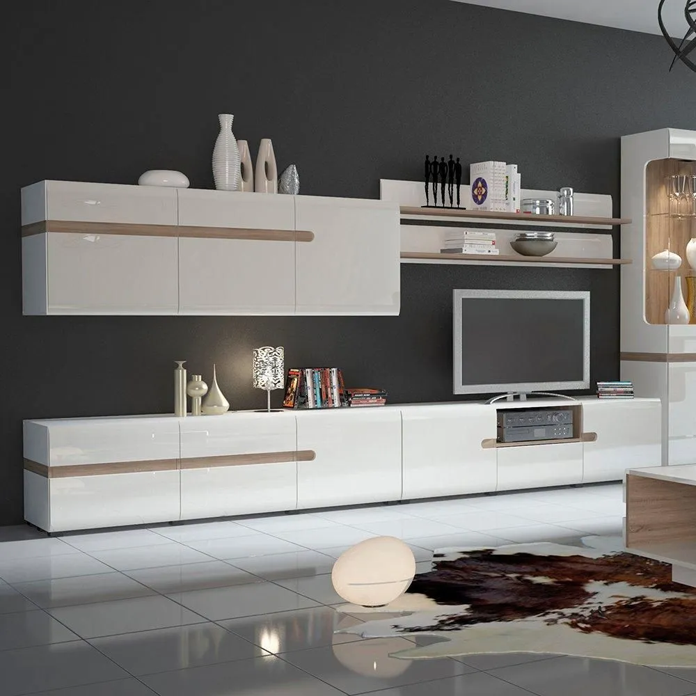 Furniture To Go Chelsea Living Wide TV Unit in White 5