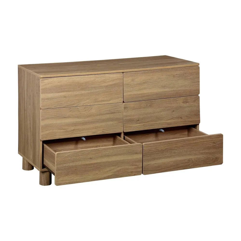 sweeek Wood decor chest of 6 drawers in Brown 3