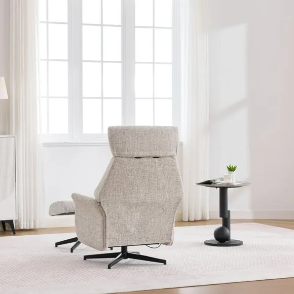 Turiff Manual Recline Swivel Chair and Footstool 4