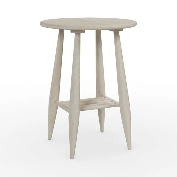 Haider Side Table with Shelf, Acacia Wood 6