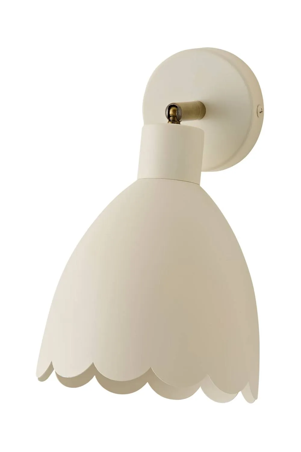 ValueLights Millie Flower Style Scallop Adjustable Wall Light with Bulb in Cream 6