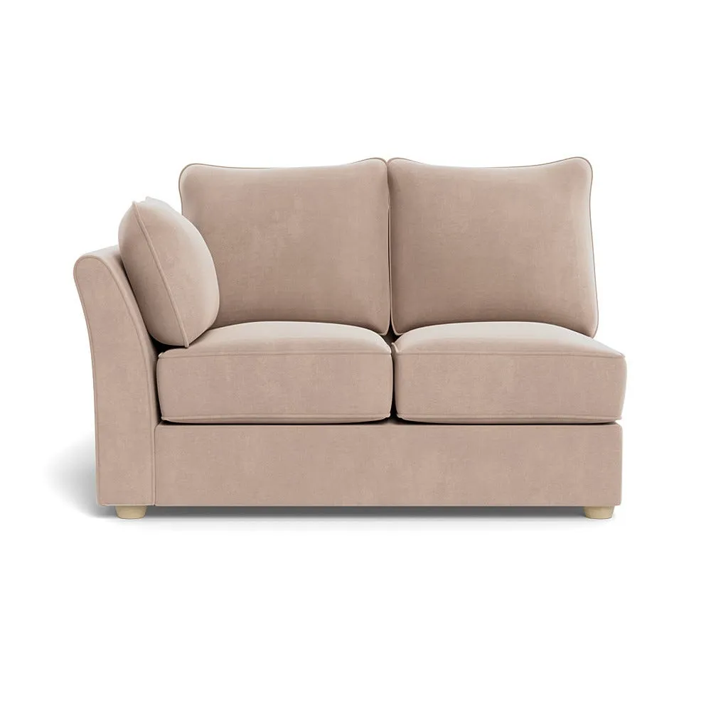 Heal's Tailor Double Left Hand Facing Corner Unit Smart Velvet Pebble Natural Feet 1