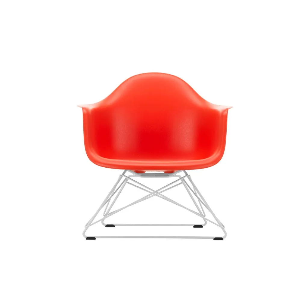 Vitra Eames LAR Chair Poppy Red White Powder Coated Wire Base With Cross Struts 1