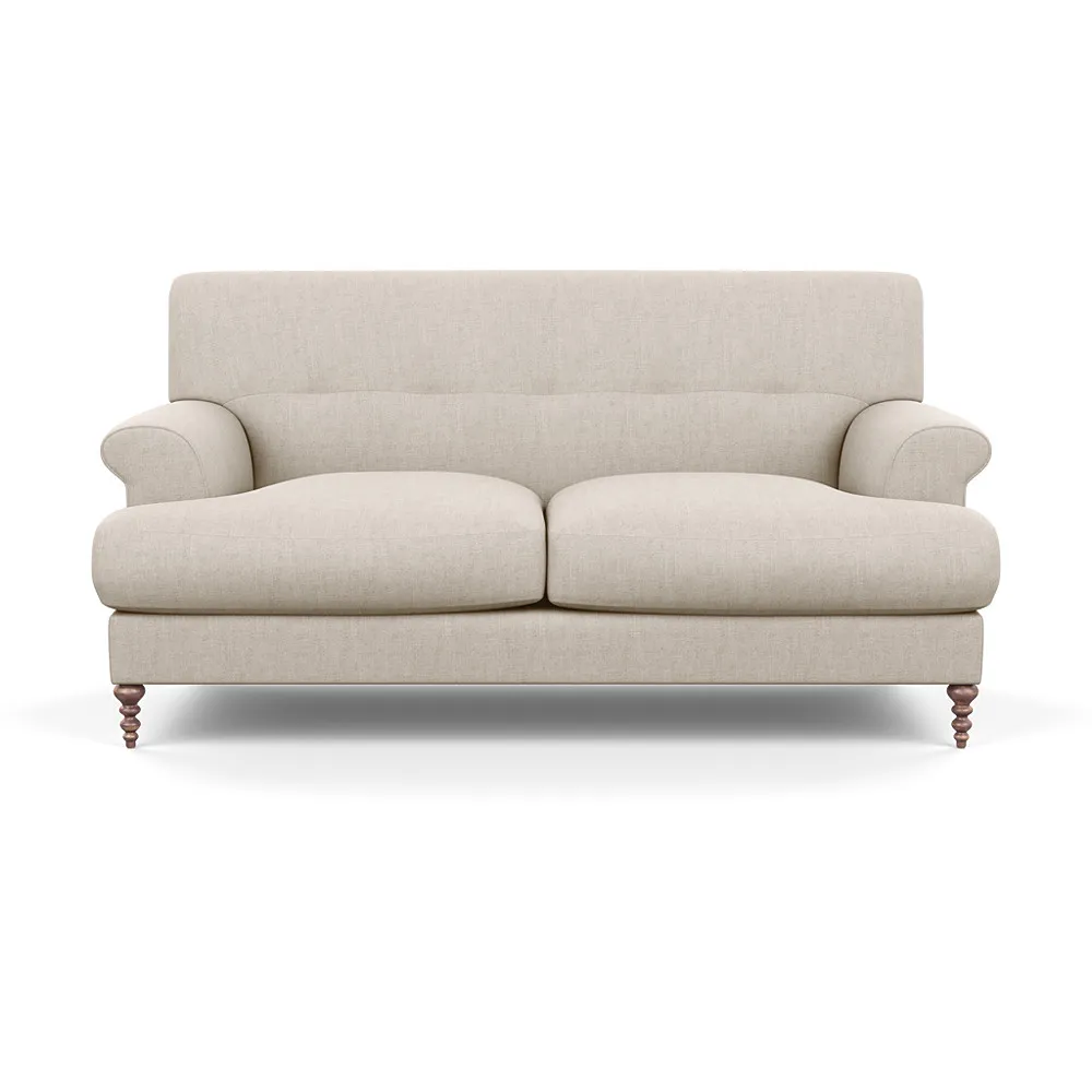 Scp Oscar 2 Seater Informal Sofa Broad Weave Putty Walnut Feet