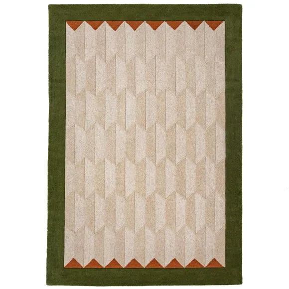 Mara Chevron Border Wool Rug 5