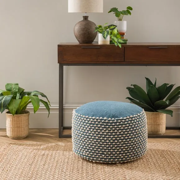 Jersey Bobble Round Pouffe 1