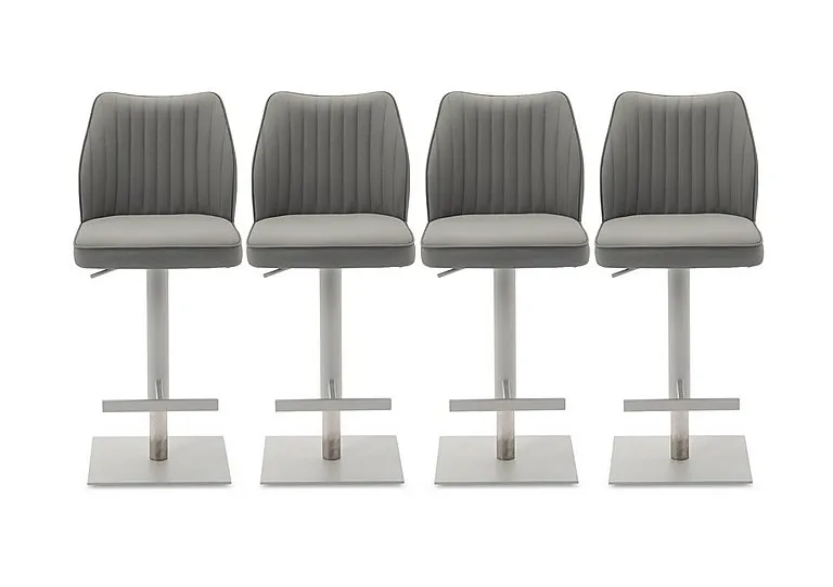Fumo Set of 4 Faux Leather Swivel Bar Stools