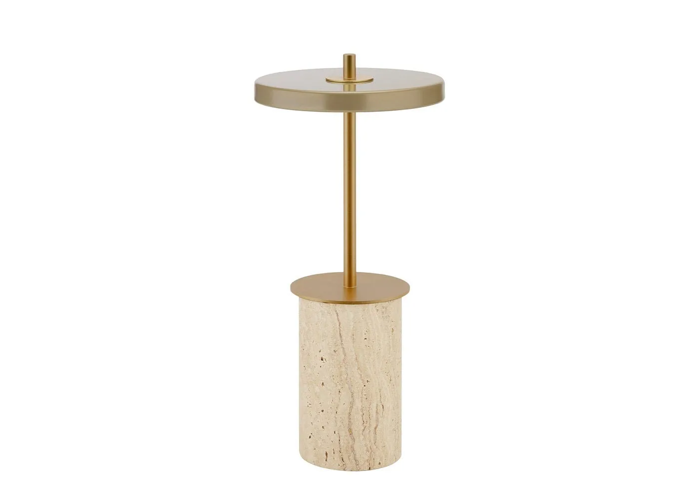 Umage Asteria LED Move Mini Portable Lamp Travertine/Brass