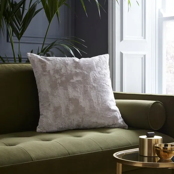 Distressed Velvet Texture Square Cushion 1