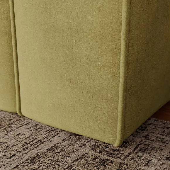 Abel Matte Velvet Corner Sofa 5