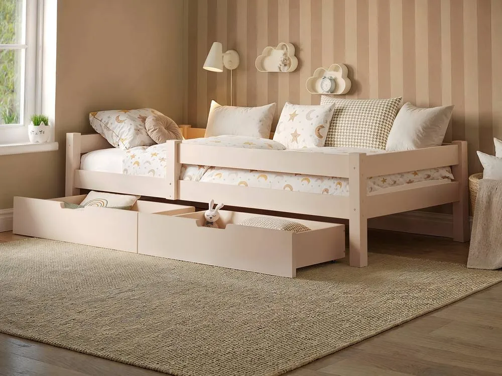 Flair Milo Single Bed with Storage in Beige 3