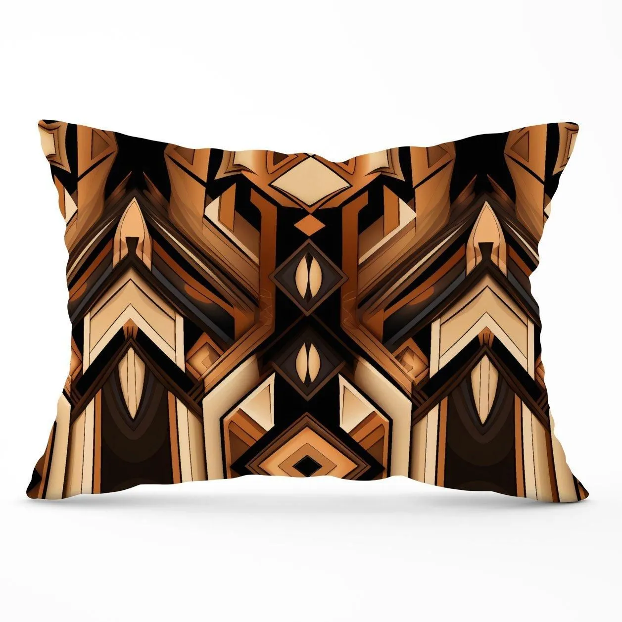 Warren Reed - Designer Black & Brown Intricate Pattern Cushions