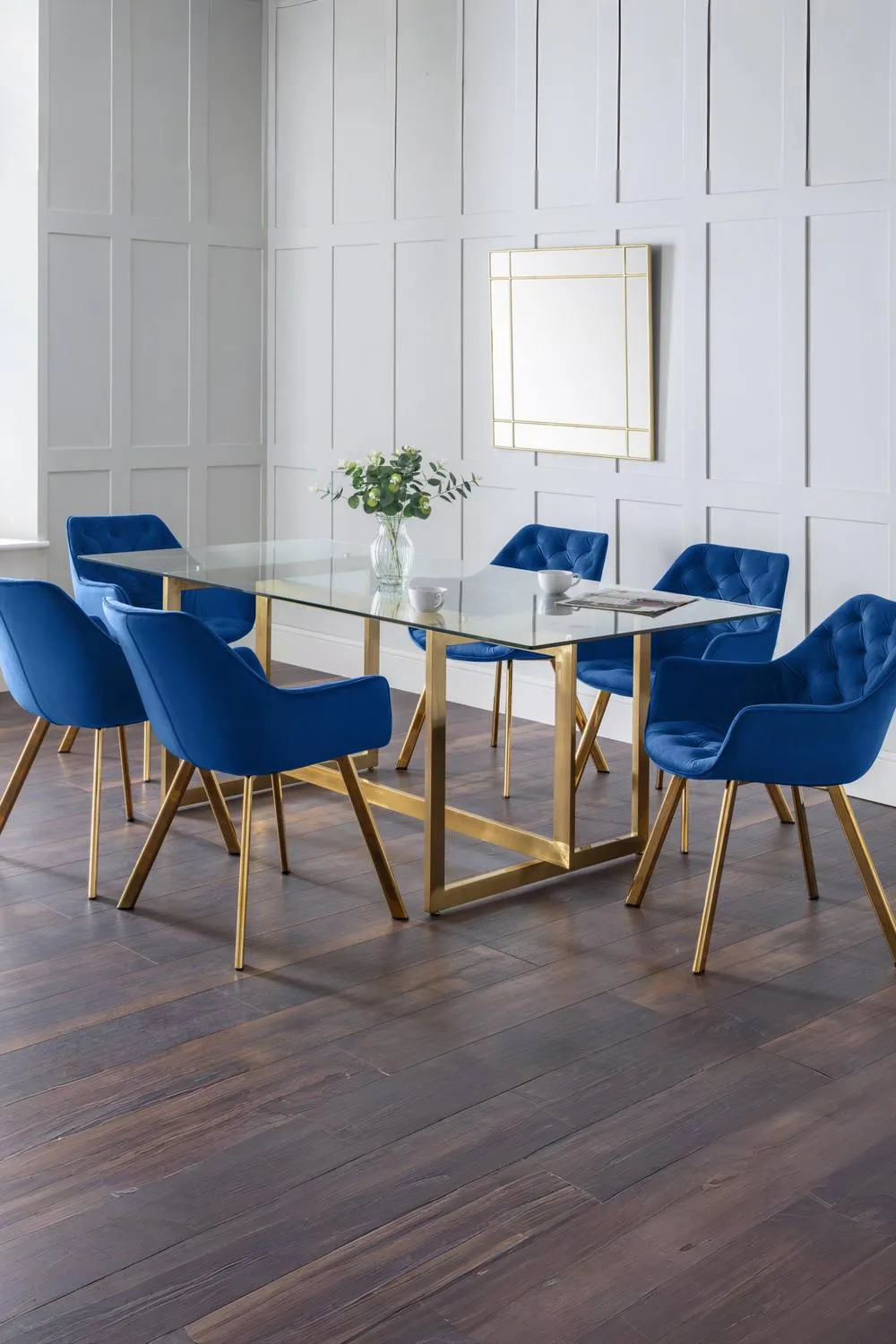 Julian Bowen Lorenzo Upholstered Dining Chair (Set of 2) in Blue 3