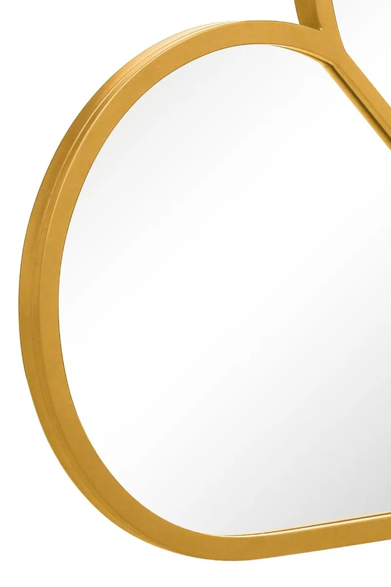 MirrorOutlet Gold Metal Framed Heart Shaped Wall Mirror (80CM X 80CM) 5