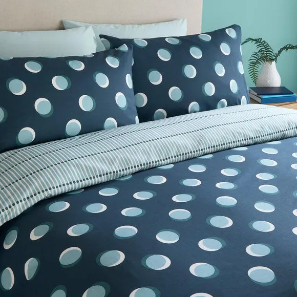 Fusion Polka Spot Polycotton Duvet Cover & Pillowcase Set 4