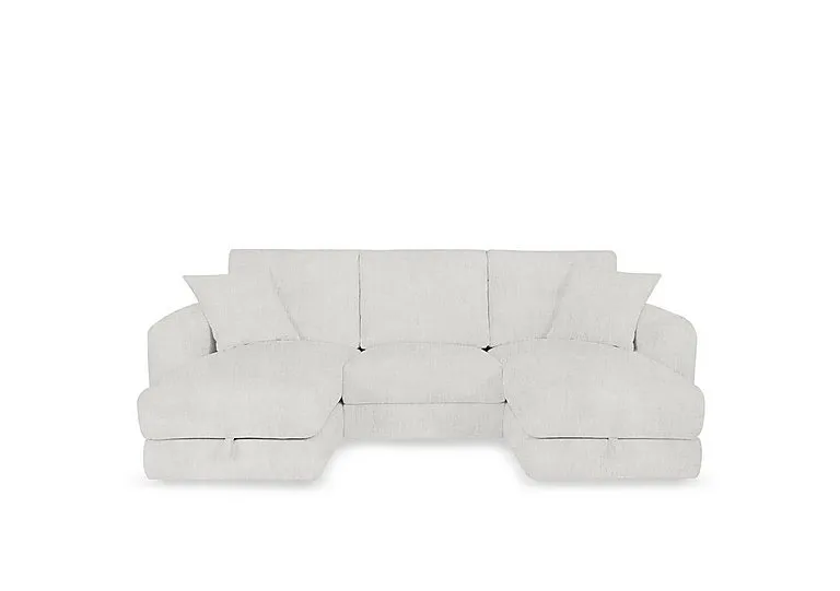 Nest Small Fabric U-Shaped Corner Sofa with Double Storage Chaises