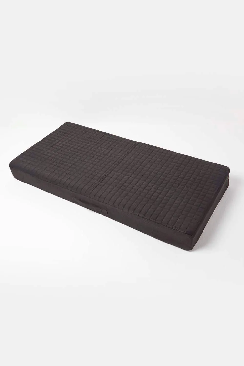 Homescapes Suede Orthopaedic Foam 2 Seater Booster Cushion in Black 3