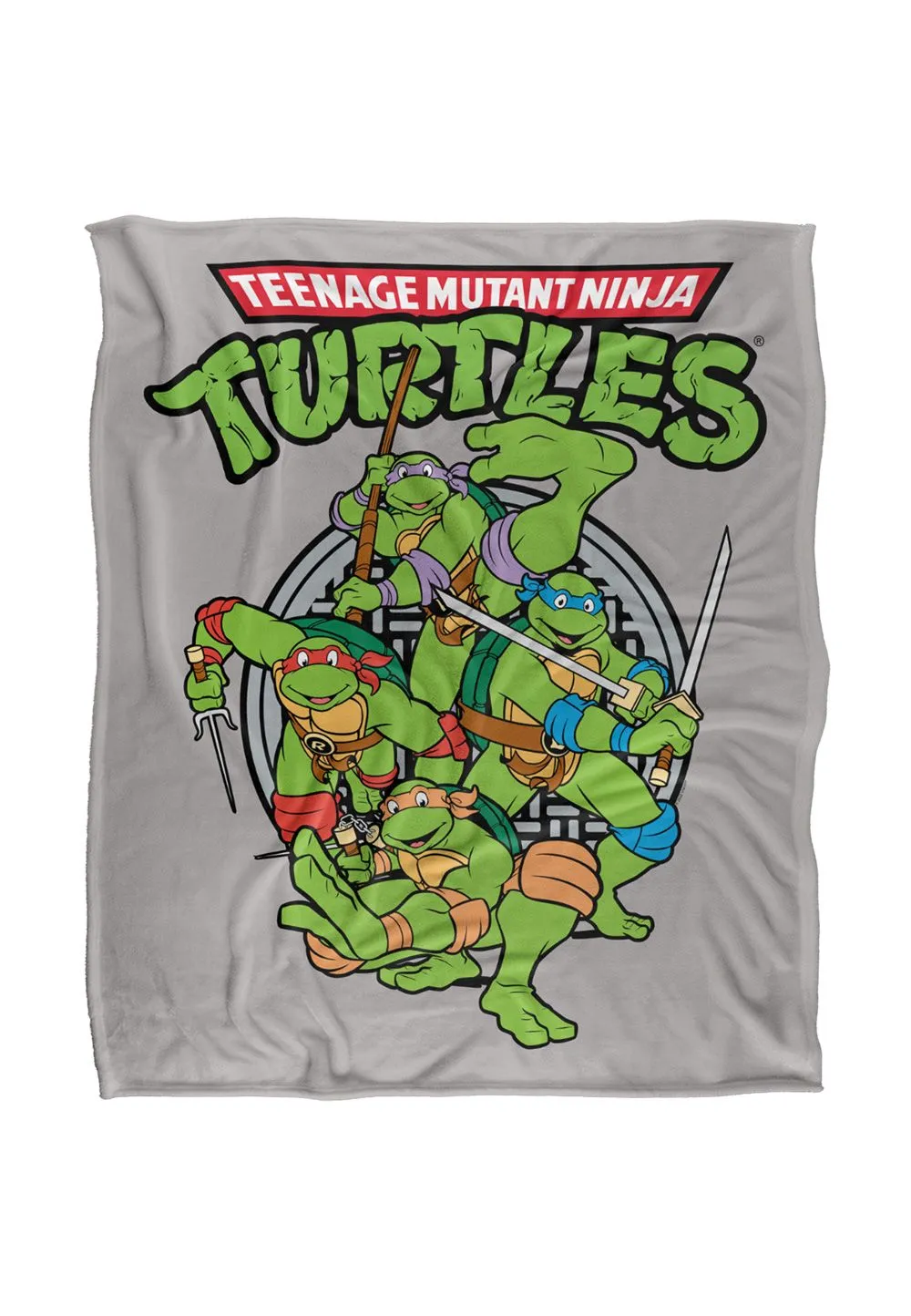 Teenage Mutant Ninja Turtles TMNT Group Silky Touch Super Soft Throw Blanket 152 X 127 cm in White