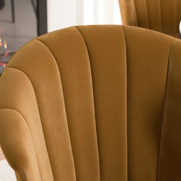 Kendall Dining Chair with Black Legs, Velvet 3