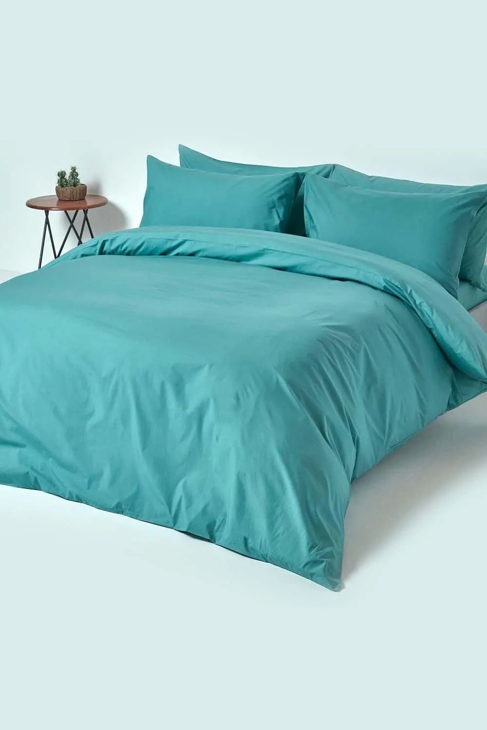 Homescapes Egyptian Cotton Deep Fitted Sheet 18 inch 200 Thread Count in Teal 4