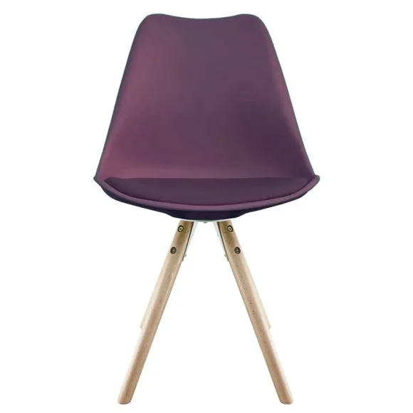 Fusion Living Soho Plastic Dining Chair with Pyramid Legs 3