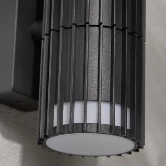 Muto Ribbed 2 Light Outdoor Wall Light 2