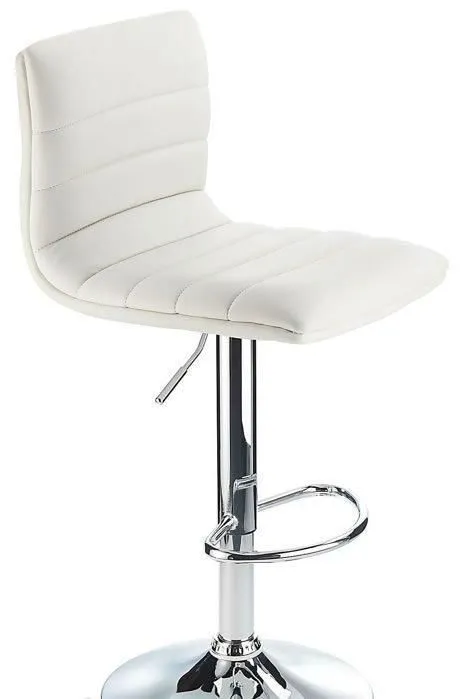 netfurniture Vista Breakfast Bar Stool White Height Adjustable